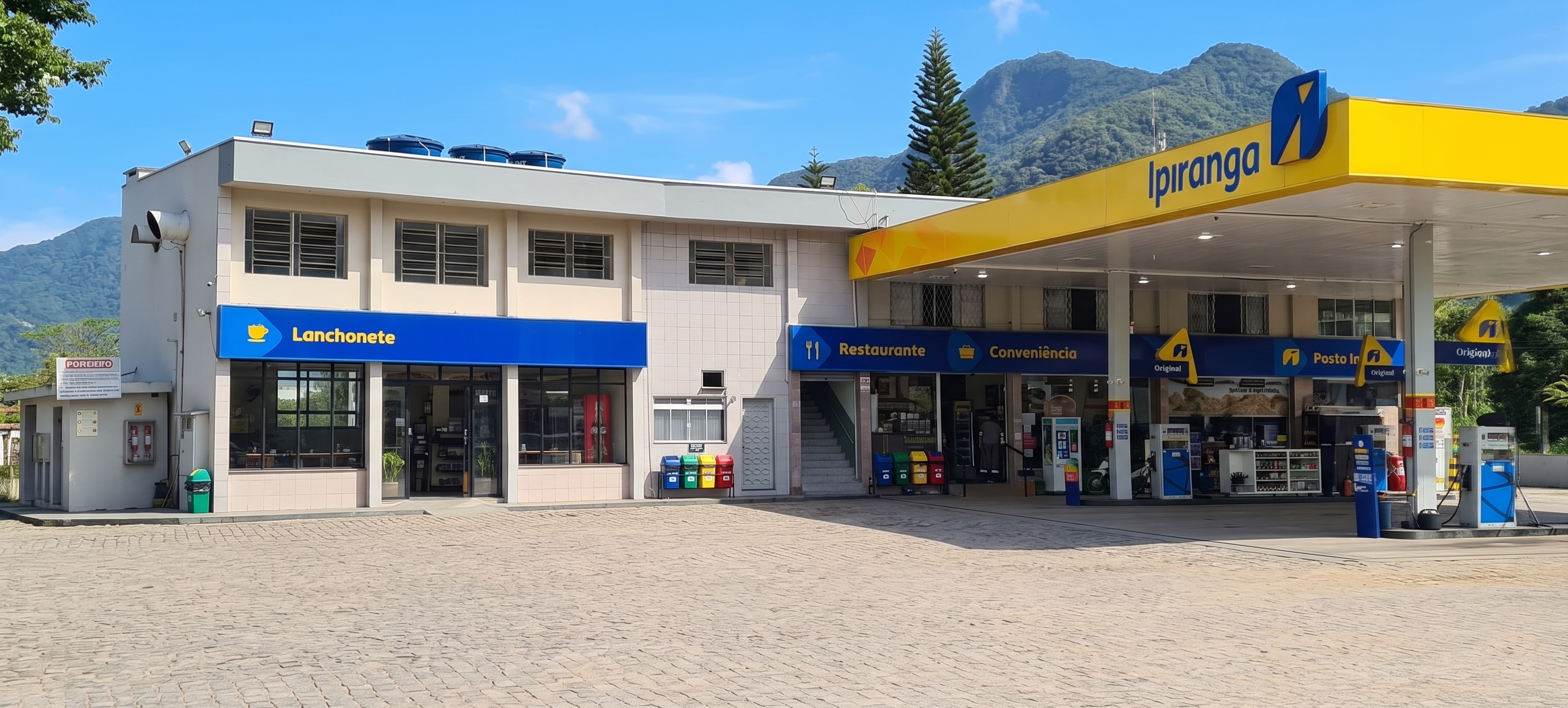 Fachada do Restaurante do Mário, anexo ao Posto Ipiranga na BR-280